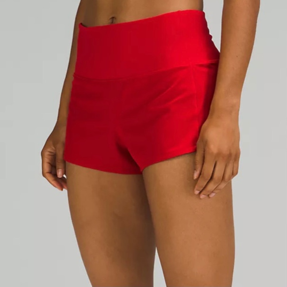 Lululemon Speed Up High Rise Short 2.5” in Dark Red